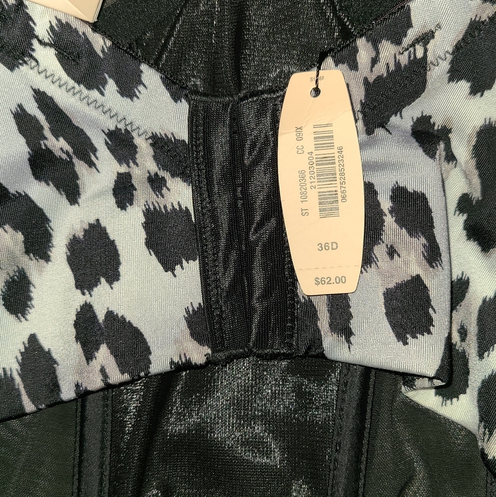 NWT 36D Victoria Secret Gray Leopard Bustier - Picture 3 of 12
